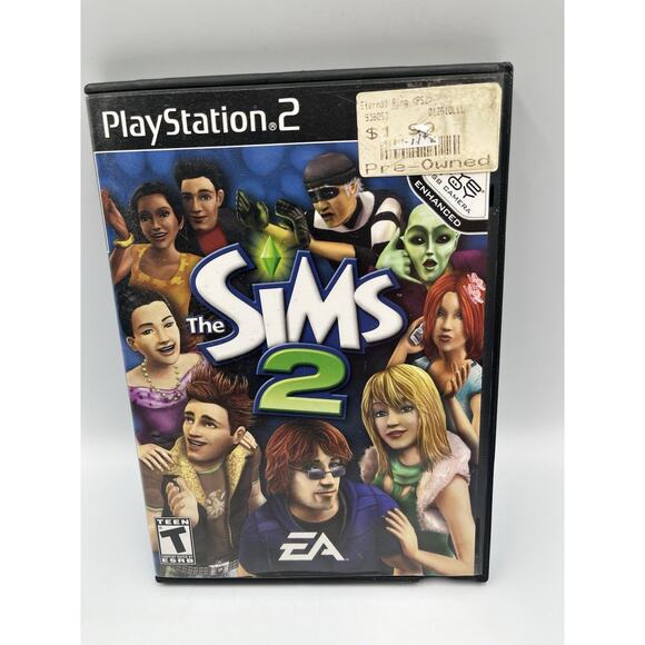 Sims 2 (Sony PlayStation 2, 2005) BLACK LABEL Complete & Tested FREE S/H - Picture 1 of 7